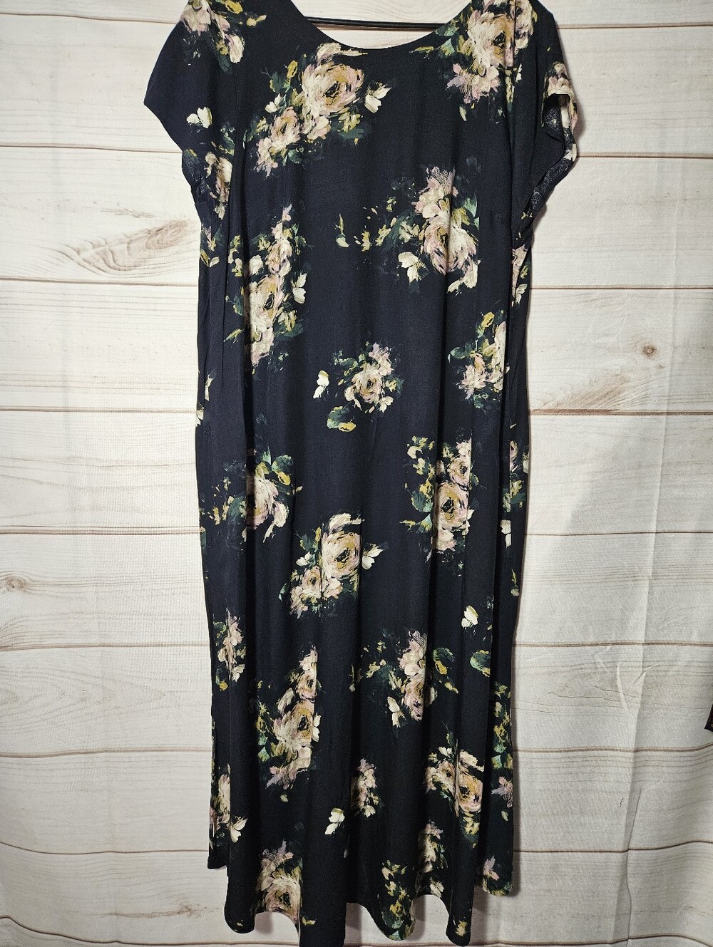 J. Jill Navy Blue Floral MaxiDress NWT